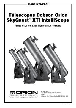 Orion 10018 SkyQuest XT8i IntelliScope Dobsonian Telescope Manuel utilisateur