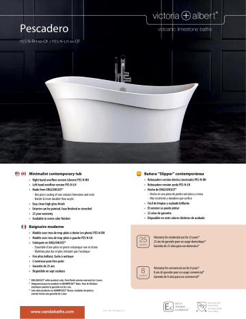 Victoria+Albert PES-N-RH-SW-OF Pescadero 66-3/4 x 31-3/8 in. Freestanding Bathtub in Englishcast White spécification | Fixfr