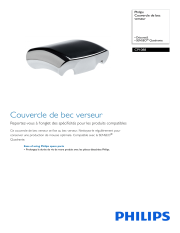 Philips CP1088/01 Couvercle de bec verseur Manuel utilisateur | Fixfr