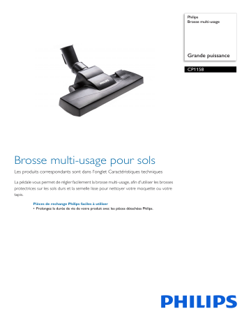 Philips CP1158/01 Brosse multi-usage Manuel utilisateur | Fixfr