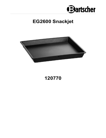 Bartscher 120770 Cooking plate EG2600 Snackjet Mode d'emploi | Fixfr
