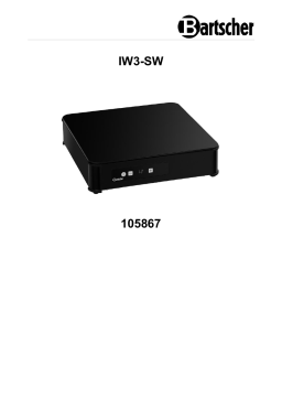 Bartscher 105867 Induction warming plate IW3-SW Mode d'emploi