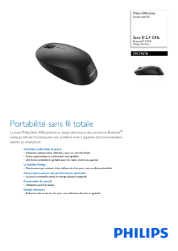 Philips SPK7407B/01 4000 series Souris sans fil Manuel utilisateur