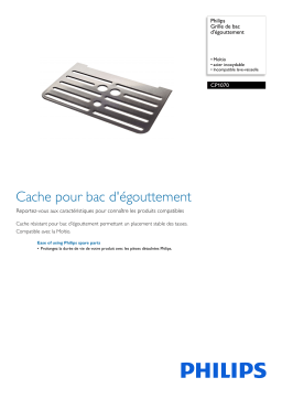 Philips CP1070/01 Grille de bac d'égouttement Manuel utilisateur