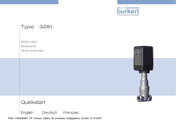 Burkert 3281 Electromotive 2-way globe control valve Manuel utilisateur