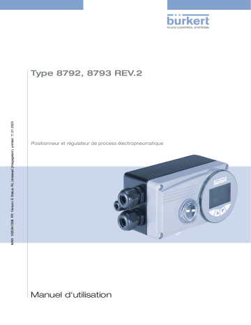 8792 | Burkert 8793 Digital electro-pneumatic Process Controller Manuel utilisateur | Fixfr