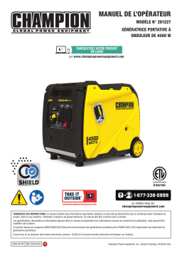 Champion Power Equipment 201227 4500-Watt Inverter with CO Shield® Manuel utilisateur