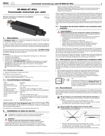 elsner elektronik RF-MSG-ST IP53 Manuel utilisateur | Fixfr