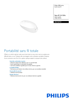 Philips SPK7307W/01 3000 series Souris sans fil Manuel utilisateur