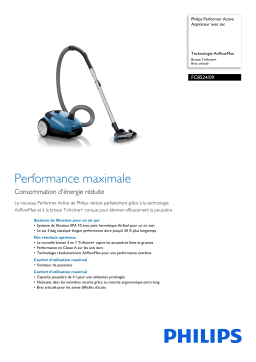 Philips FC8524/09 Performer Active Aspirateur avec sac Manuel utilisateur