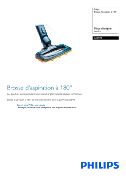 Philips CP0971/01 Brosse d'aspiration à 180° Manuel utilisateur