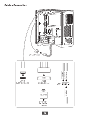 MSI MPG GUNGNIR 110R 'G110R' Ordinateur de Jeu Mid-Tower Boîtier 'Noir Manuel utilisateur | Fixfr