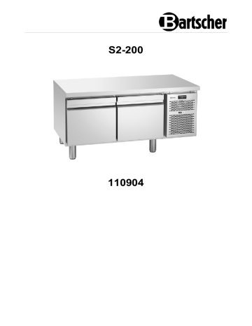 Bartscher 110904 Sub-counter chiller S2-200 Mode d'emploi | Fixfr