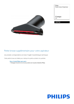 Philips CRP750/01 Petite brosse d'aspirateur Manuel utilisateur