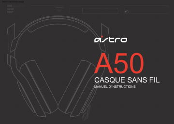 Astro Gaming A50 Casque sans fil Manuel utilisateur | Fixfr