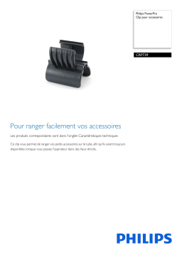 Philips CRP739/01 PowerPro Clip pour accessoires Manuel utilisateur