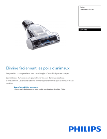 Philips CP1433/01 Mini-brosse Turbo Manuel utilisateur | Fixfr
