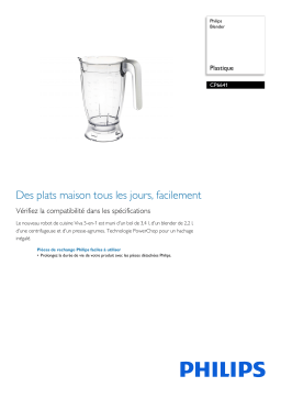 Philips CP6641/01 Blender Manuel utilisateur