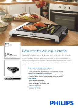 Philips HD4417/20 Gril de table Manuel utilisateur