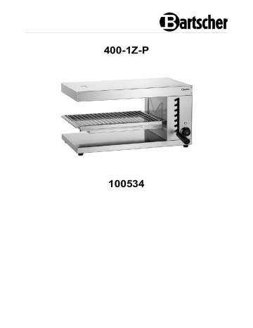 Bartscher 100534 Salamander 400-1Z-P Mode d'emploi | Fixfr