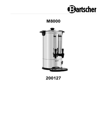 Bartscher 200127 Tea/hot water dispenser M8000 Mode d'emploi | Fixfr