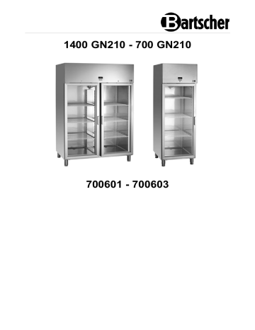 700601 | Bartscher 700603 Glass-doored refrigerator 700 GN210 Mode d'emploi | Fixfr