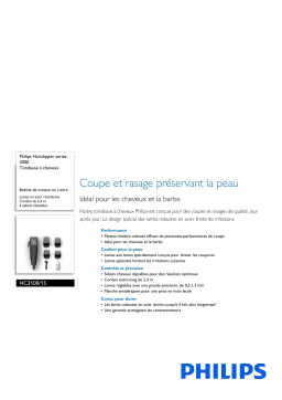 Philips HC3100/15 Hairclipper series 3000 Tondeuse à cheveux Manuel utilisateur