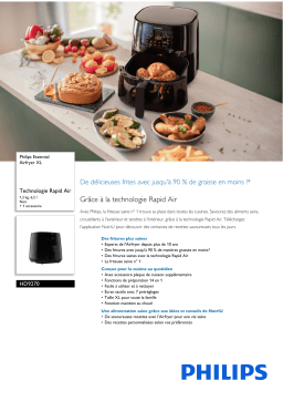 Philips HD9270/93R1 Essential Airfryer XL Manuel utilisateur