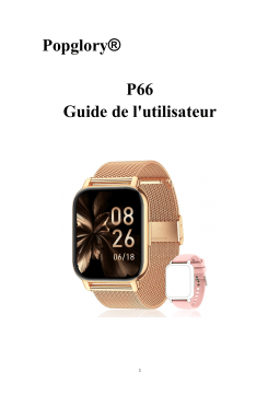 Popglory Montre Connectée Femme Homme Manuel utilisateur