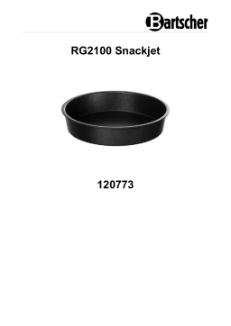 Bartscher 120773 Cooking plate RG2100 Snackjet Mode d'emploi