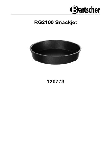 Bartscher 120773 Cooking plate RG2100 Snackjet Mode d'emploi | Fixfr