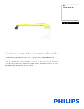 Philips CRP769/01 Outil de nettoyage Manuel utilisateur | Fixfr