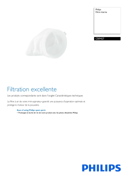 Philips CRP427/01 Filtre interne Manuel utilisateur