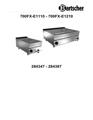 284387 | Bartscher 284347 Bain Marie 700FX-E1110 Mode d'emploi | Fixfr