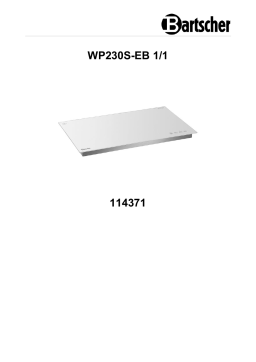 Bartscher 114371 Warming plate WP230S-EB 1/1 Mode d'emploi