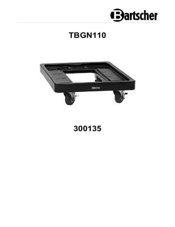 Bartscher 300135 Transport cart TBGN110 Mode d'emploi | Fixfr