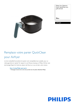 Philips CP1264/01 Viva Collection Panier QuickClean sans grille de fond Manuel utilisateur