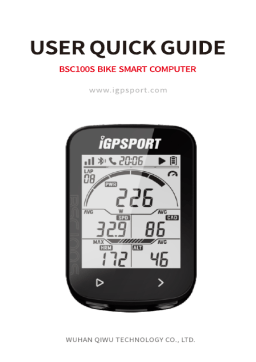 iGPSport BSC100S GPS Compteur de Vélo Manuel utilisateur