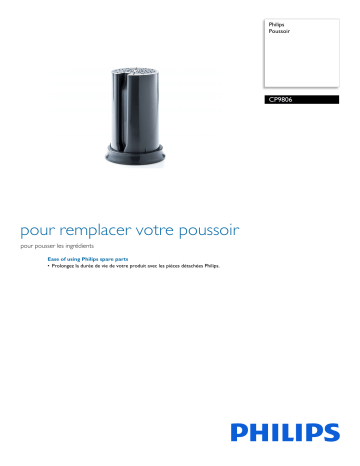 Philips CP9806/01 Poussoir Manuel utilisateur | Fixfr