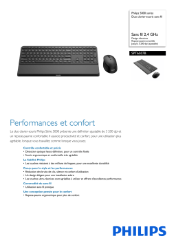 Philips SPT6507B/01 5000 series Duo clavier-souris sans fil Manuel utilisateur