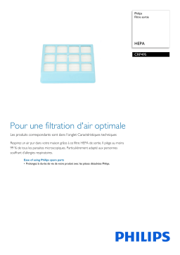 Philips CRP495/01 Filtre sortie Manuel utilisateur