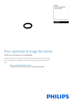 Philips CRP442/01 Joint pour poignée de tireuse à bière Manuel utilisateur
