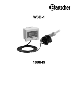 Bartscher 109849 Water meter W3B-1 Mode d'emploi