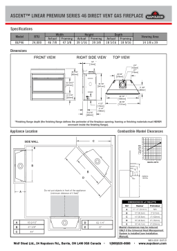 Continental Fireplaces BLP46NTE Direct Vent Gas Fireplace spécification