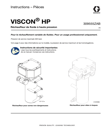 Graco 309555ZAB, Réchauffeur de fluide haute pression HP Viscon Mode d'emploi | Fixfr