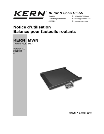 KERN TMWN 300K-1M-A Mode d'emploi | Fixfr