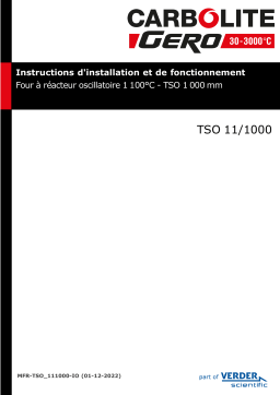 Carbolite Gero TSO1 11/1000 & TSO3 11/1000 Mode d'emploi