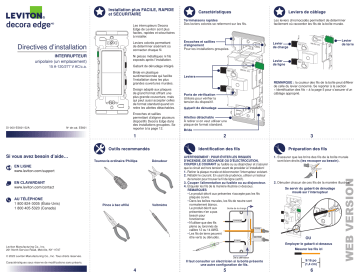 Leviton E5601-W Rocker Switch Manuel utilisateur | Fixfr