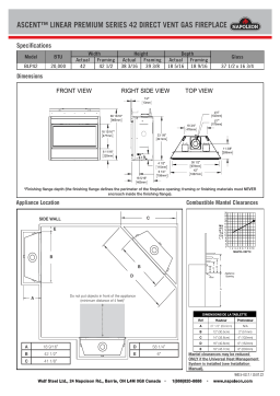 Continental Fireplaces BLP42NTE Direct Vent Gas Fireplace spécification