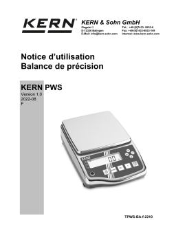 KERN TPWS 8200-1-A Mode d'emploi